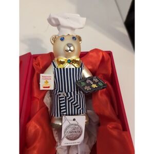 HSN Cares St Jude's Swarovski Crystal Bear Ornament 2015 Curtis Stone Signed